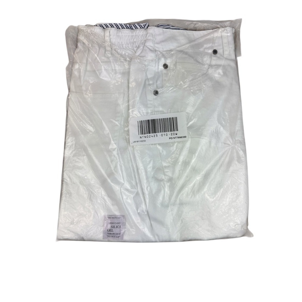 Norm Thompson Women's White Straight Leg Pants Sz 20W New Hidden‎ Elastic Waist - Picture 5 of 9